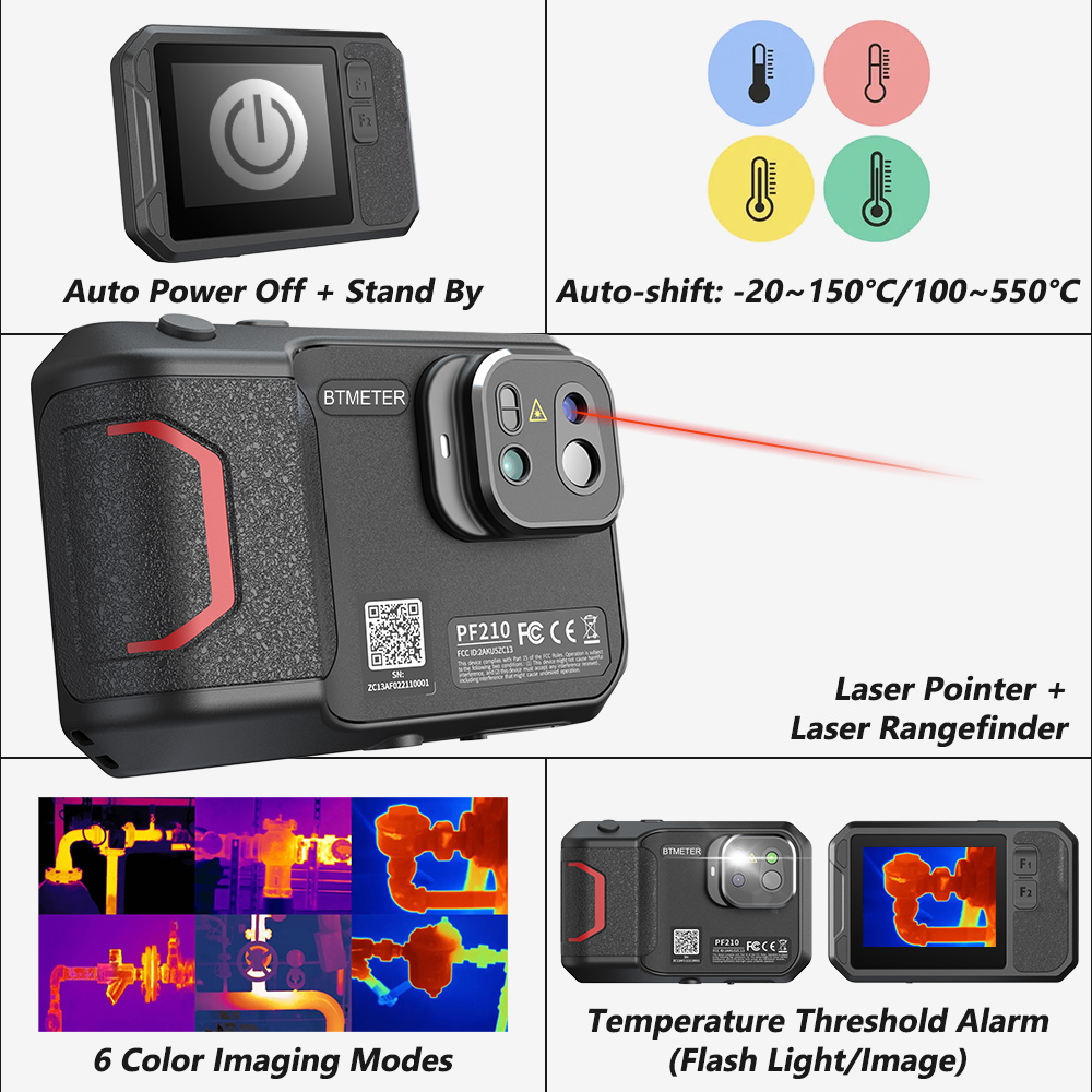 Industrial Laser Measurement - Тепловизионная камера 256x192, портативный инфракрасный прибор