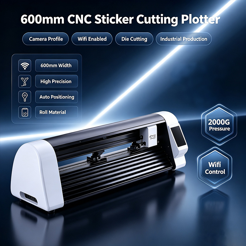Industrial Laser Cutting Machine - 600-миллиметровый ЧПУ-плоттер для резки наклеек с