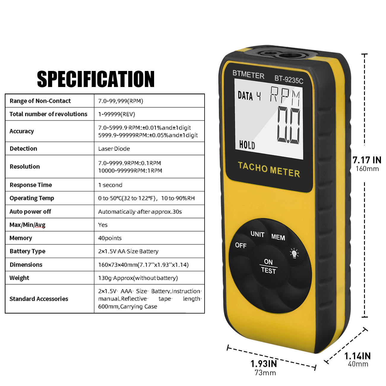 Цифровой лазерный тахометр бес – обзор и цена Industrial Laser Tachometer