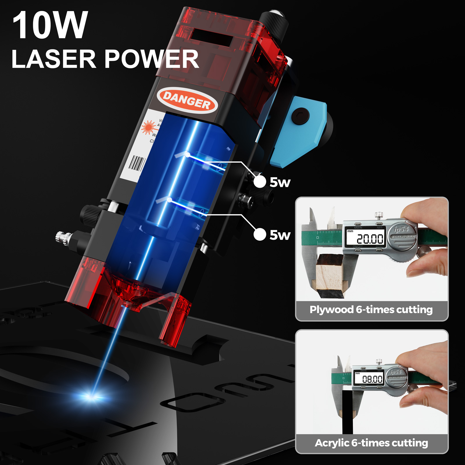 TwoTrees TTS-10 Pro 80 Вт лазе – обзор и цена Industrial Laser Printing Machine