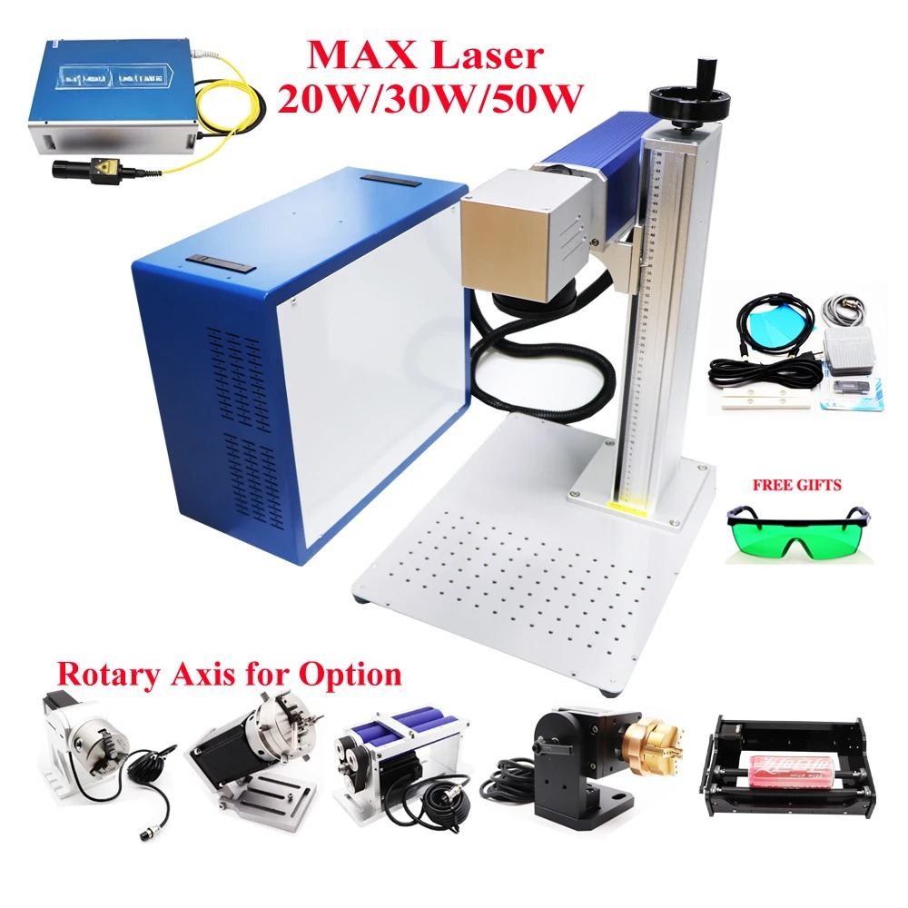 Лазерный маркиратор 20W 30W 50 – обзор и цена Industrial Laser Engraving Machine For Metal