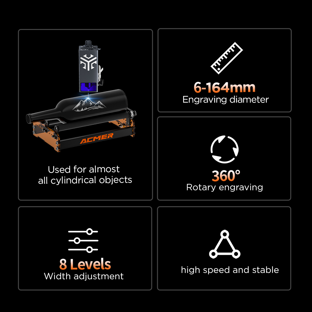 Лазерный ролик ACMER M3 на 360 – обзор и цена Industrial Laser Cutting Machine